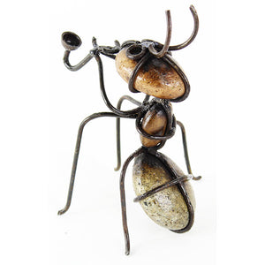 Ant Statue with Saxophone, 4 inches W x 4 inches D x 5 inches H
